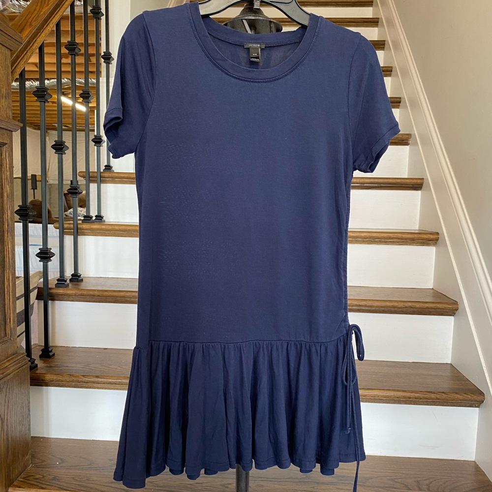 J Crew asymmetrical navy tee